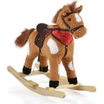 Moni Toys Плюшено конче-люлка Moni - Thunder Khaki, със звуци (108836) - ozone