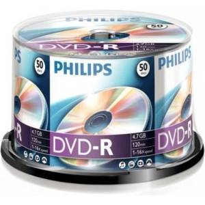 Philips DVD-R 4, 7Gb 16x цилиндричен 50db/пакет (50 етикета) PH922579 (PH922579)