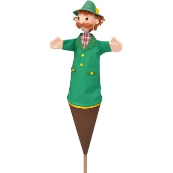 Кукла за куклен театър с конус и дървена пръчка Ловец, 56 см (11844a)