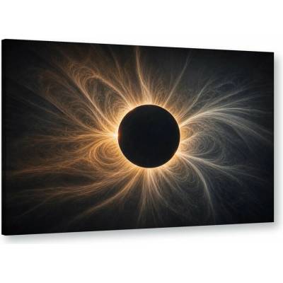 Obraz na plátně – Zářivá koróna kolem tmavého kotouče 90 × 60 cm