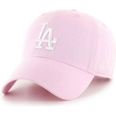 47 brand Памучна шапка с козирка 47 brand MLB Los Angeles Dodgers в розово с апликация B-RGW12GWSNL-PTA (B.RGW12GWSNL.PTA)