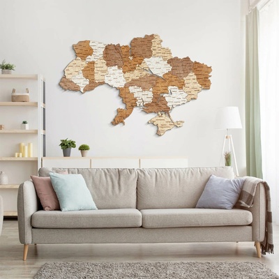 Ukrajina drevená mapa 70 x 46,5 cm