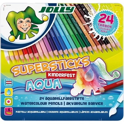 Jolly Superstick Kinderfest Aqua Комплект моливи с 24 цвята 3001-0002 (3001-0002)