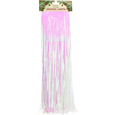 Lameta vianočná biela 50 x 100 cm laser efekt
