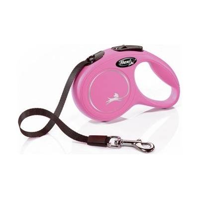 flexi New Classic Tape Pink автоматичен лентов повод за кучета - 0.2кг