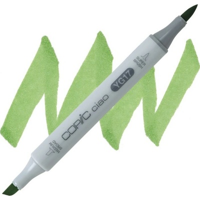 Lihová fixa COPIC Ciao oboustranná Brush & Chisel, Grass green (YG17)