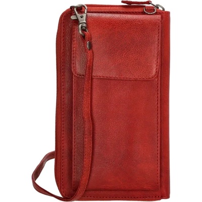 Kožená kabelka na mobil + peňaženka 2v1 „Dayana“ Červená