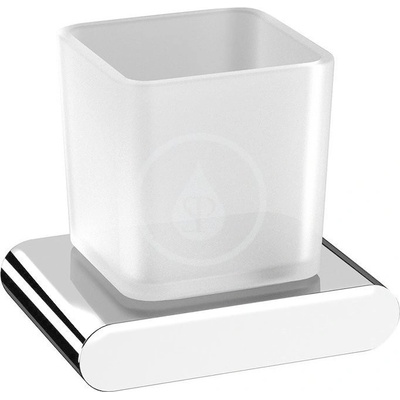 SAPHO FLORI držák kartáčků chrom/sklo satin RF004