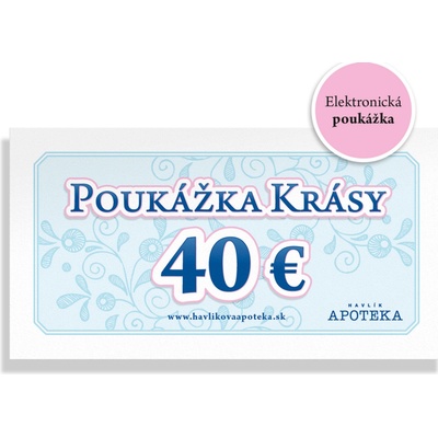 Havlíkova apotéka Havlíkova elektronická poukázka 40 €