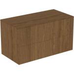 Ideal Standard Стенен шкаф Ideal Standard Atelier Conca, цвят тъмен орех, 2 чекмеджета, с плот 100 см (T4323Y5)