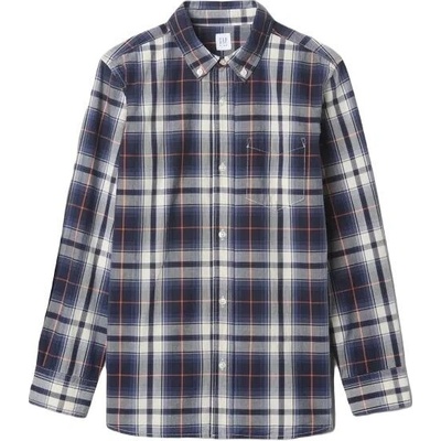 GAP FA24 LS Poplin chlapecká košile tmavě modrá