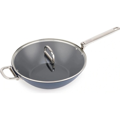 Joseph Joseph Wok SPACE 1000035 32 cm, s poklicí, modrá, hliník