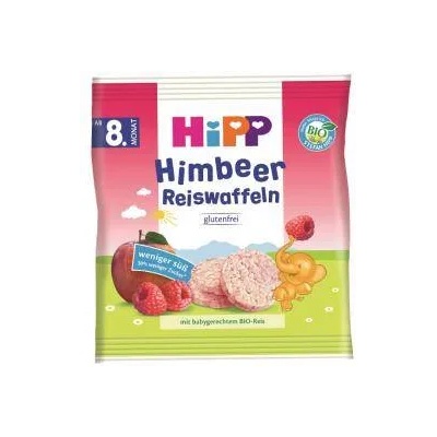 HiPP Био оризови гризини Hipp, С малини, 30 гр, 9062300138259