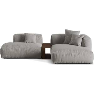 Micadoni Светлосив модулен ъглов диван (десен ъгъл) Martina - Micadoni Home (MIC_SET1R_169_F1_MARTINA5)