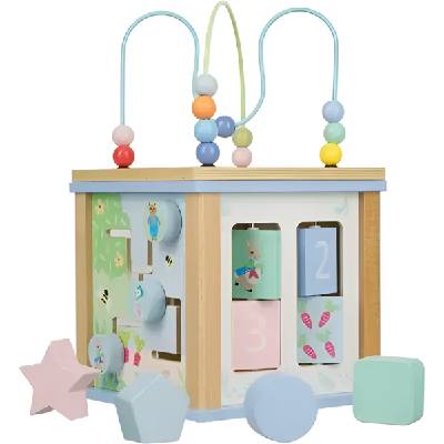 Образователен комплект Orange Tree Toys Peter Rabbit - Дървен куб с активности (OTT24473)