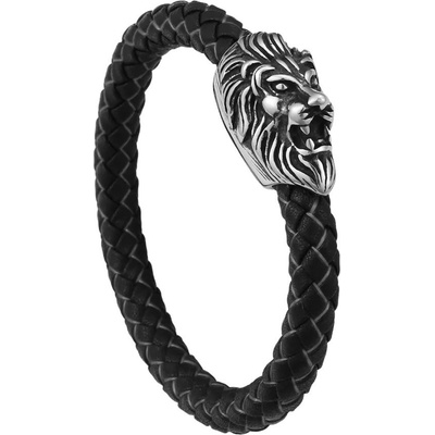 Ewena náramek s lví hlavou ocelový KJL133