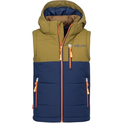 TROLLKIDS Детски синтетичен елек Trollkids Kid's Narvik Vest XT Synthetic vest - Spruce Green / Navy - размер 128 (EU) (703-3028-2316)