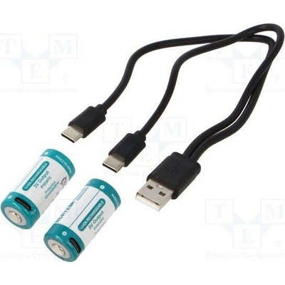 KEEPPOWER P1634TC Akum: Li-Ion; 16340,RCR123A; 3V; 1000mAh; Ø16,6x35mm; 2ks.