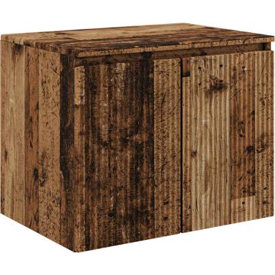 vidaXL Стенно Баня Кабинет Старо дърво 62, 5 x 44, 5 x 50 см (890480)