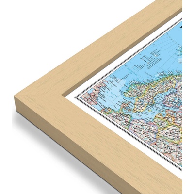 National Geographic Rusko - nástěnná mapa Classic 77 x 60 cm Varianta: mapa v dřevěném rámu, Provedení: Pegi přírodní