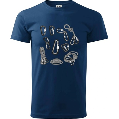 Horolezecké karabiny klasické pánské triko půlnoční modrá – Zbozi.Blesk.cz