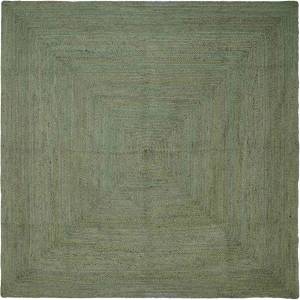 vidaXL Килим за площ Маслиненозелено 240 x 240 cm юта (42010463)