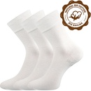 Lonka ponožky klasické Bioban 3 páry bílá
