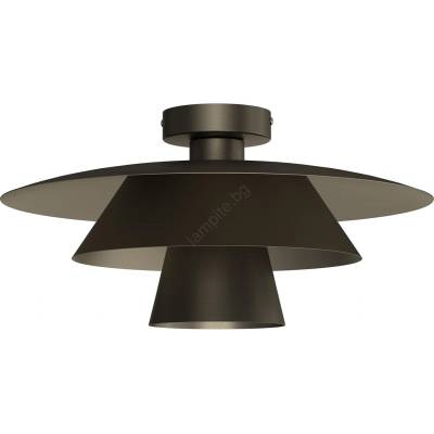 Luminex Плафон PLATO 1xE27/15W/230V Ø 32 см антрацит (LU4498)