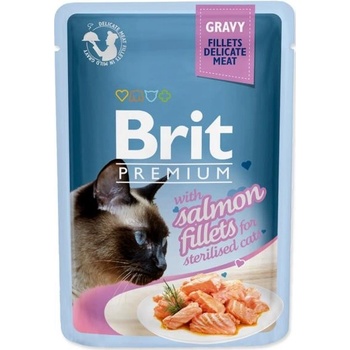 Brit Premium Sterilised Cat Delicate Fillets in Gravy with Salmon 85 g