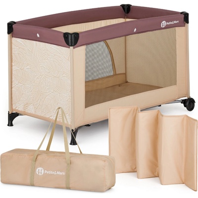 Petite&Mars Postieľka cestovná Nyja Urban Jungle Sand