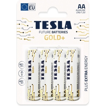 Image 1 of TESLA - 4 бр. Алкална батерия AA GOLD+ 1, 5V 3200 mAh (TS0015)