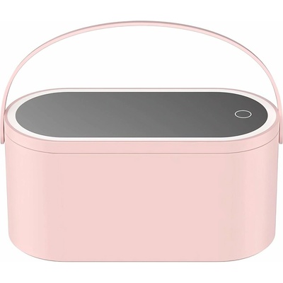 Verk 24342 Organizér na kosmetiku se zrcadlem USB LED růžový