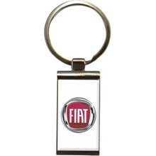 Prívesok na kľúče kovová FIAT obdĺžnik bez retiazky