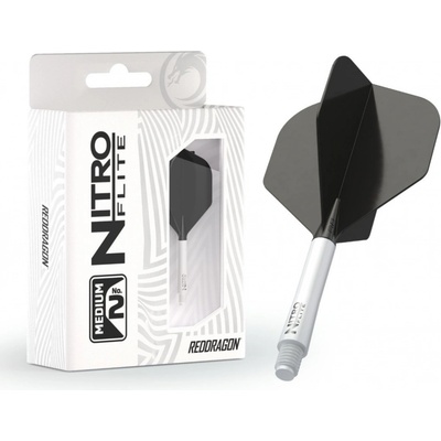 Red Dragon Nitro Flite - No2 - white & black - medium