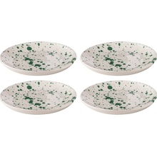 Ladelle Bielo-zelené dezertné taniere z kameniny v súprave 18 cm Carnival 4 ks