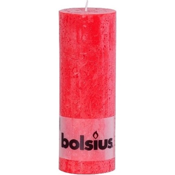 Bolsius Bolsius Polska Sprzedaż sp. z o. o. Свещ Bolsius Rustic червена цилиндрична, 68x190 мм