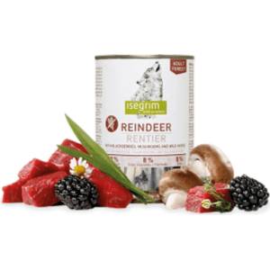 isegrim reindeer - Консерва за куче с елен, къпини и гъби 800г