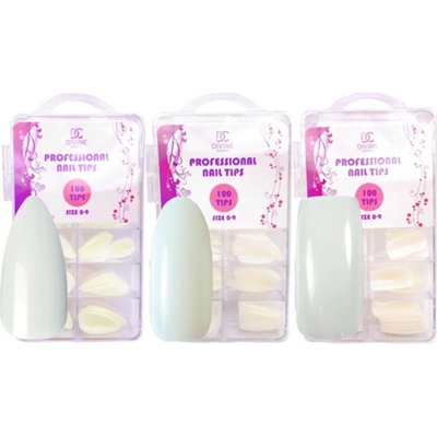 DIVINE cosmetics NT100 DIVINE umelé nechty v krabičke NT100 mix 100 ks