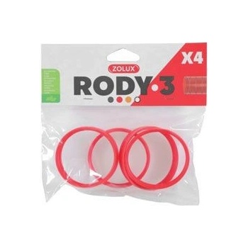 Zolux Rody 3 spojovací krúžok červený 4 ks