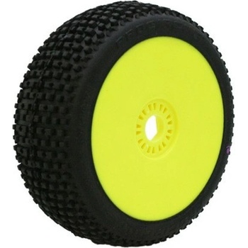 MARATHON super soft/fialová směs Off-Road 1:8 Buggy gumy nalepené na žlutých diskách