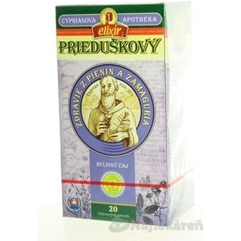 Agrokarpaty CYPRIÁN PRIEDUŠKOVÝ bylinný čaj čistý prírodný produkt 20 x 2 g