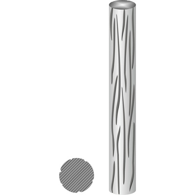 Kovoinox Tyč kruhová plná 16-20mm, černá, zdobená-vzor réva, 1100 mm
