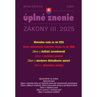 Aktualizácia III/4 - Zamestnanosť a sociálne poistenie