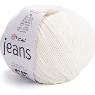 Pletací příze Gina / Jeans 50 g Varianta: 2 (03) krémová světlá, Balení: 1 ks 43308/85098/198124