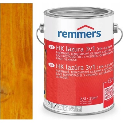 Lazura na dřevo Remmers HK-Lasur borovice 2,5 l