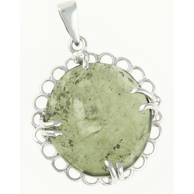 My Moldavite Stříbrný přívěsek s přírodním vltavínem 26 210
