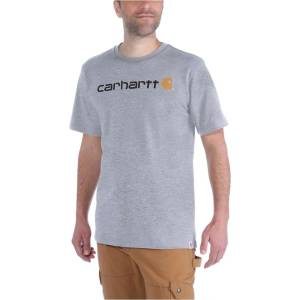 Carhartt Мъжка тениска Carhartt Core Logo S/S T-shirt - Heather Grey - размер XXL (016-7684-0316)