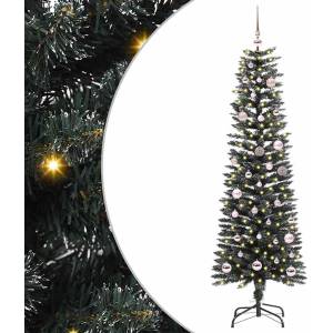 vidaXL С изкуствено коледно дърво с 150 LED светодиода Зелен 150 cm (3395930)