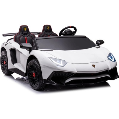LEAN CARS Elektrické autíčko Lamborghini XXL 200W 24V dvojmiestne biele 200W 24V/14Ah 2023
