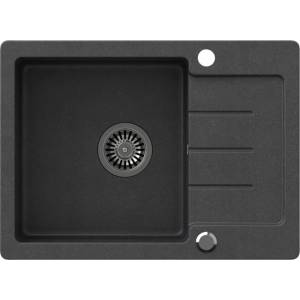 Quadron Pop Johnny 116 черна композитна вградена мивка - черни точки 60x44 см (HCQJ6044CZK) Мивка за вграждане